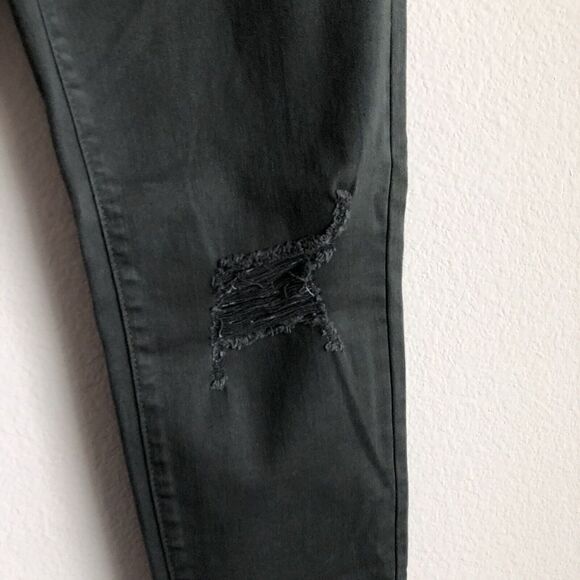 Empyre Tessa Skinny Jeans Women's Size 7 Olive Green Distressed with Stretch - Picture 5 of 11